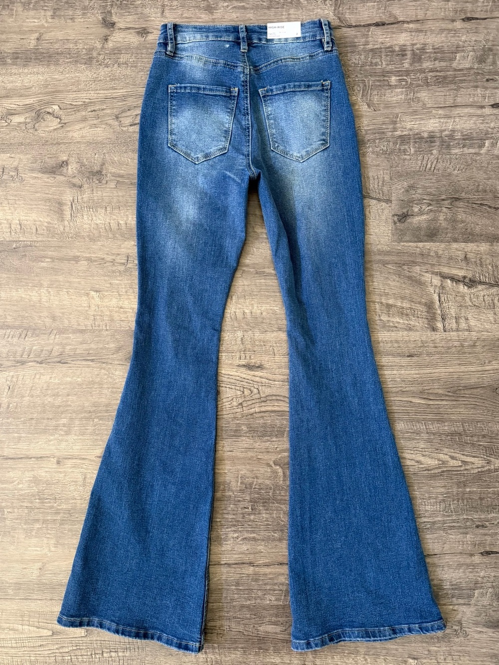 Rue21 Womens High Rise Flare Jeans Size 2 Medium Wash Stretch Y2K Streetwear - Picture 3 of 14